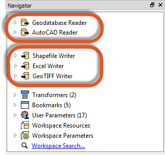 Viewing multiple readers and writers in the Navigator